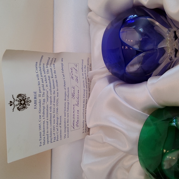 FABERGE LAUSANNE  HOCK WINE GLASSES EDITION #1 SET OF 4.. - Picture 4 of 9